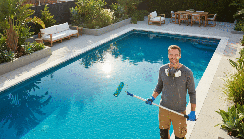 Transform Your Backyard: Painting Swimming Pool with Epoxy Paint Made Simple painting swimming pool with epoxy paint