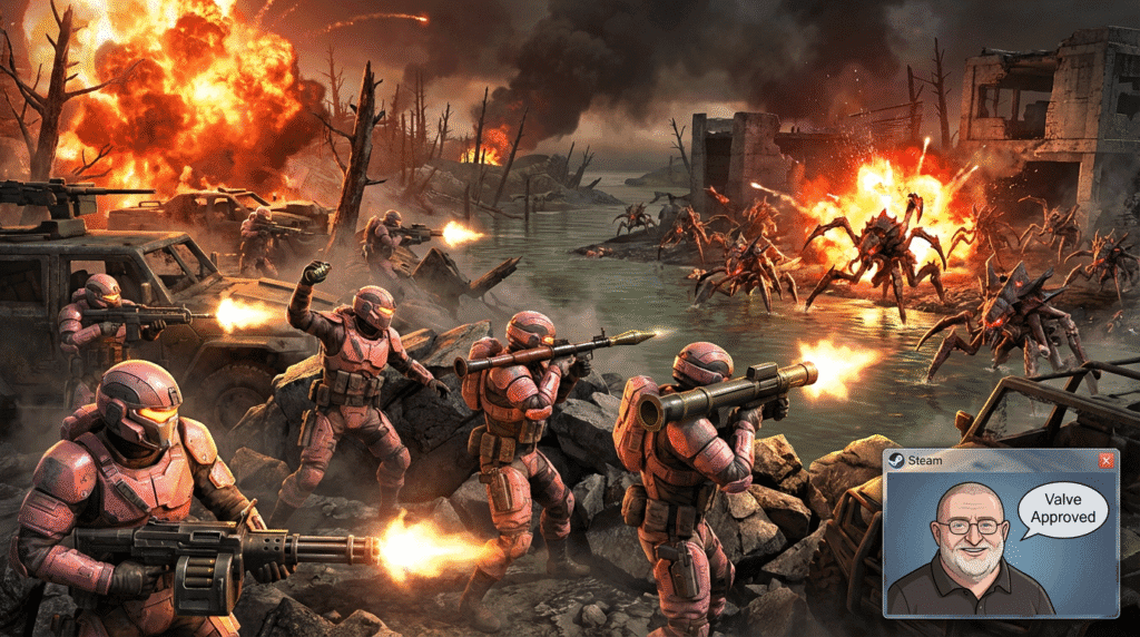 helldivers 2 malevelon creek gabe newell​